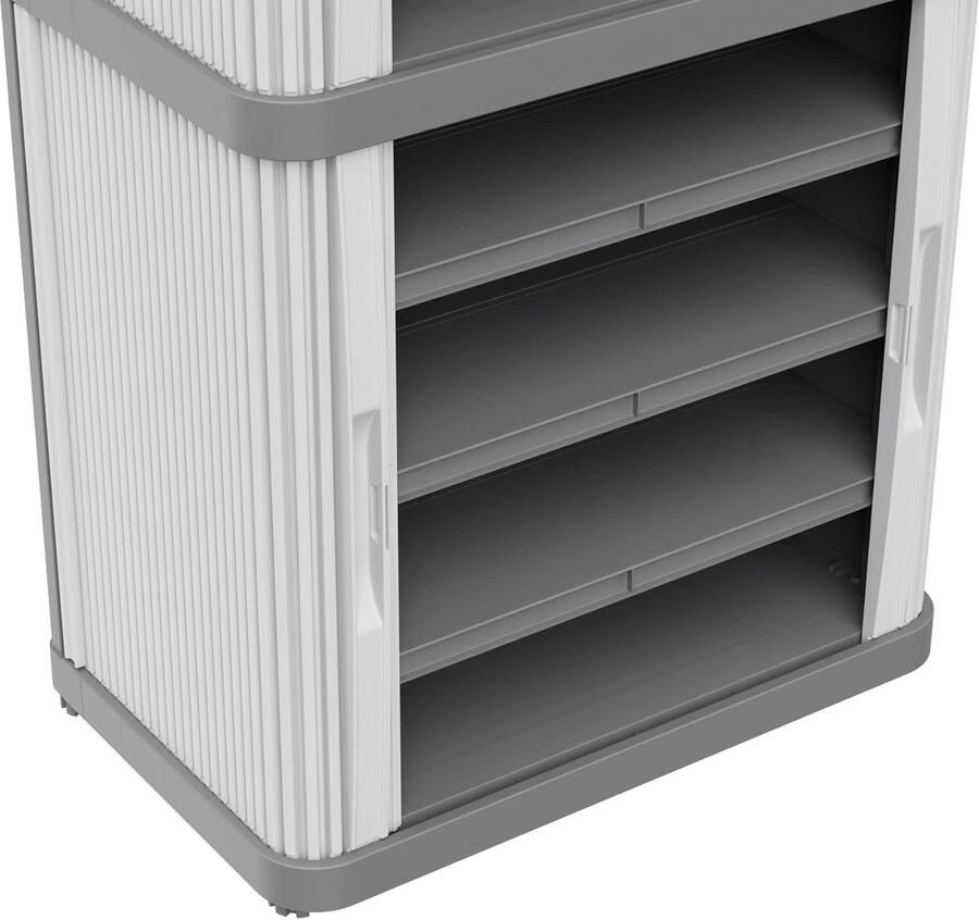 Modulaire kast met 3 vakken en schuifdeuren voor binnen en buiten 59 x 36 x 170 cm