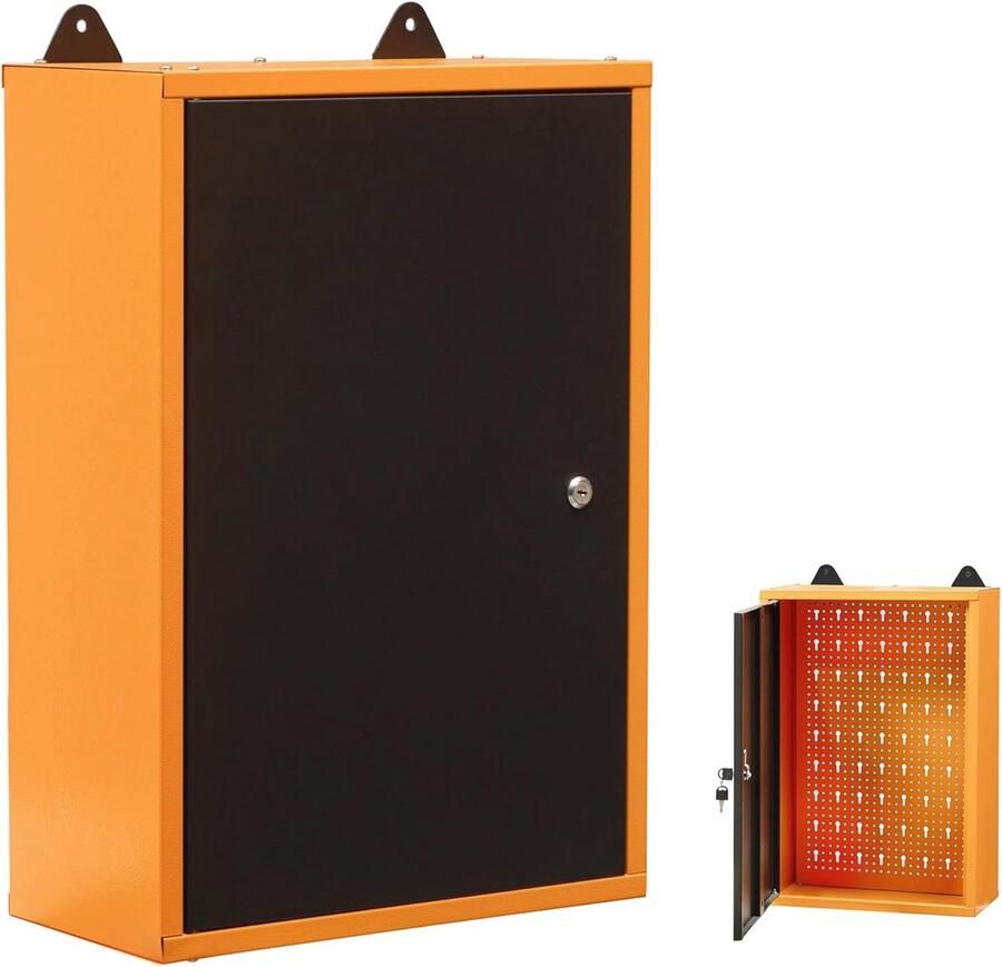 Modulaire Metalen Kast 60x40x20cm met Planken en Gereedschapspaneel Opbergkast voor Kantoor en Werkplaats