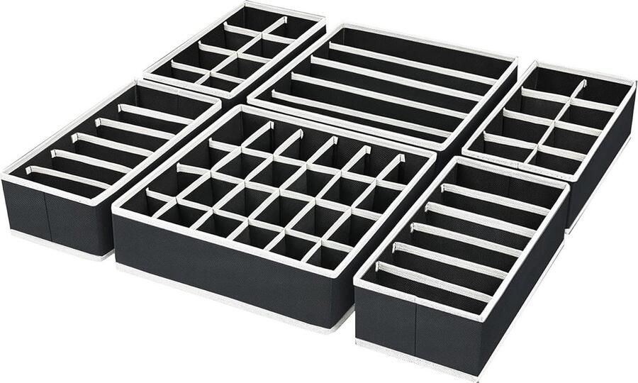 Goodivery Modulaire Opbergers voor Kledingkast en Lade Set van 6 Stuks