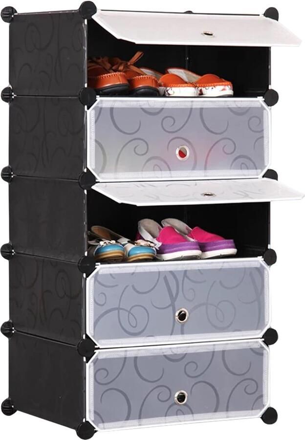 Modulaire schoenenkast met 5 niveaus