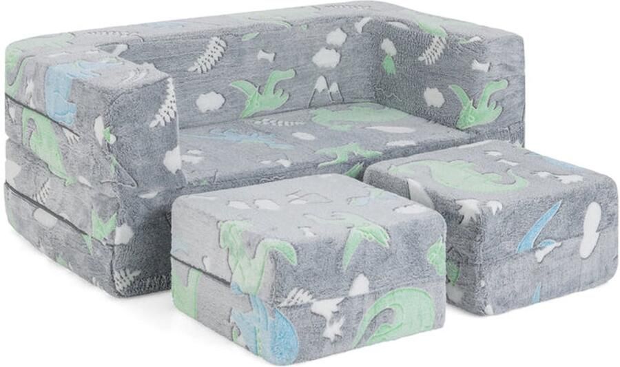 Modulaire Speelbank voor Kinderen – Oplichtende Peuterbank – Afneembare & Wasbare Flanellen Hoes – Kinderbank voor Speelkamer & Kinderkamer