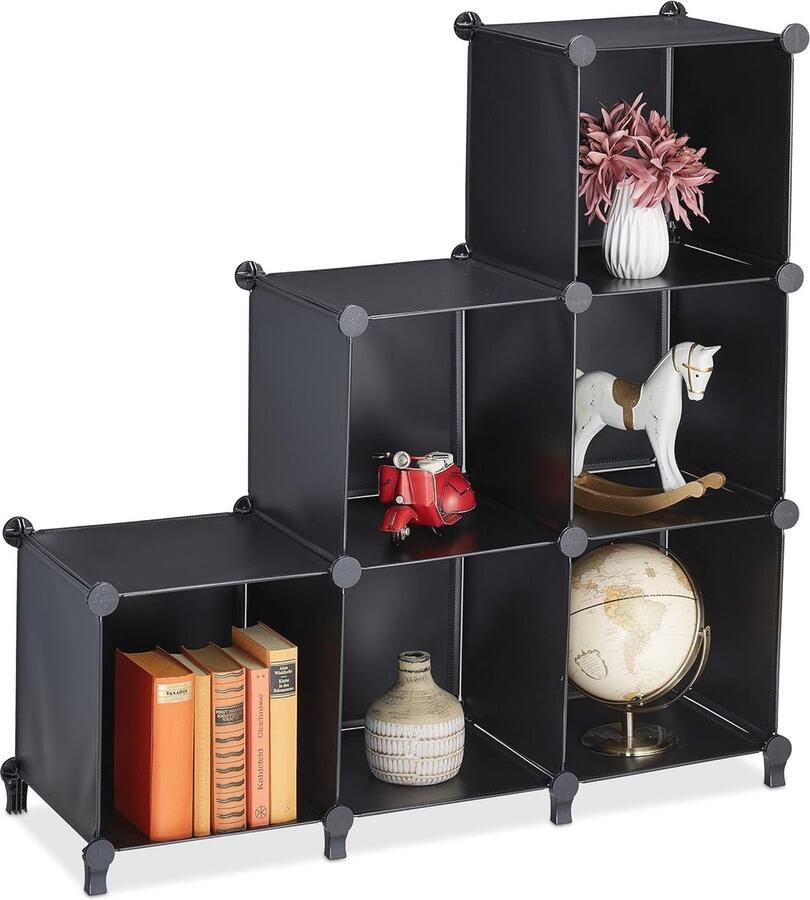 Modulaire Vakkenkast met 6 Vakken Ideaal voor Schuine Plafonds