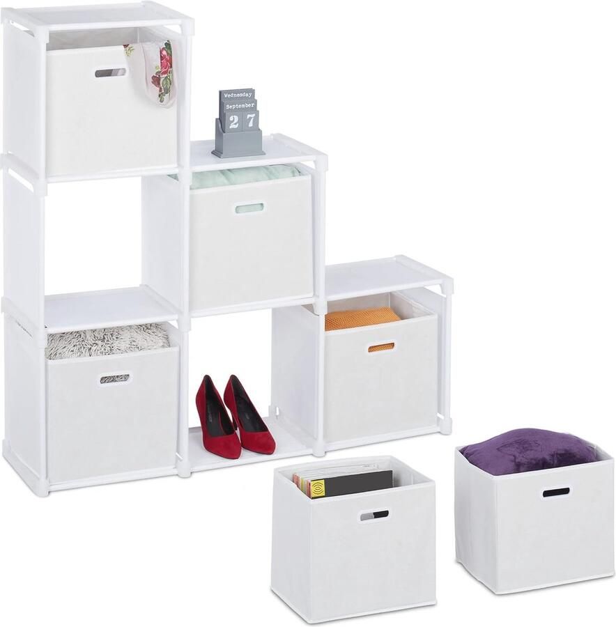 Modulaire Vakkenkast met Manden Flexibele Opbergoplossing voor Huis en Kantoor