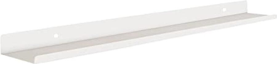 Modulaire Wandplank Wit Metaal 110 cm lang Voor Foto's Decoraties en Objecten