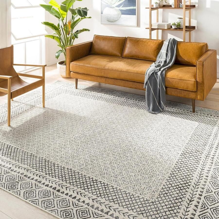 Monaco Geometrisch tapijt Surya Scandi vloerkleed neutraal Azteekse abstracte tapijten boho-tapijtstijl gemakkelijk te onderhouden pool groot vloerkleed 120 x woonkamer eetkamer keuken