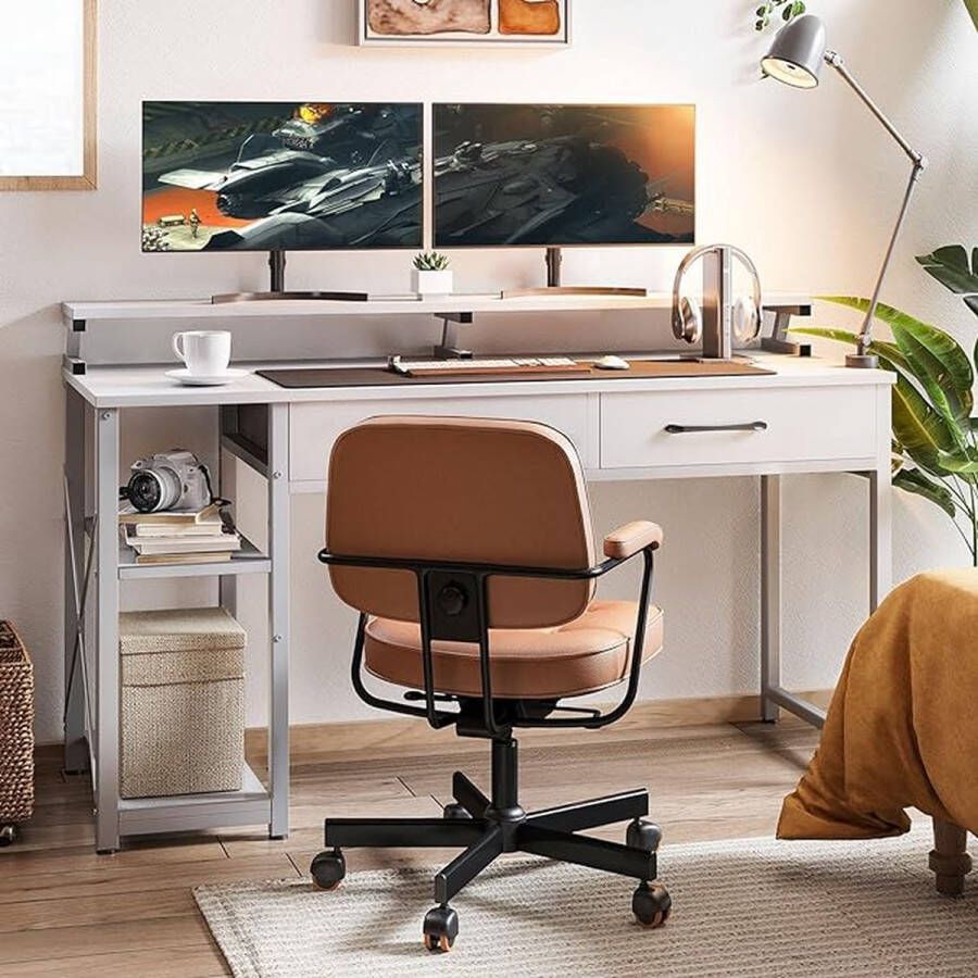 Geld.nl monitorstandaard pc-tafel gamingtafel voor thuiskantoor Bureau computertafel 100D x 50W x 90H centimetres