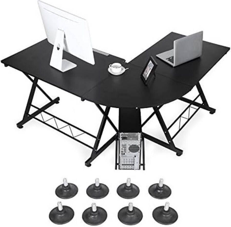Geld.nl monitorstandaard pc-tafel gamingtafel voor thuiskantoor Bureau computertafel 138D x 150W x 75H centimetres