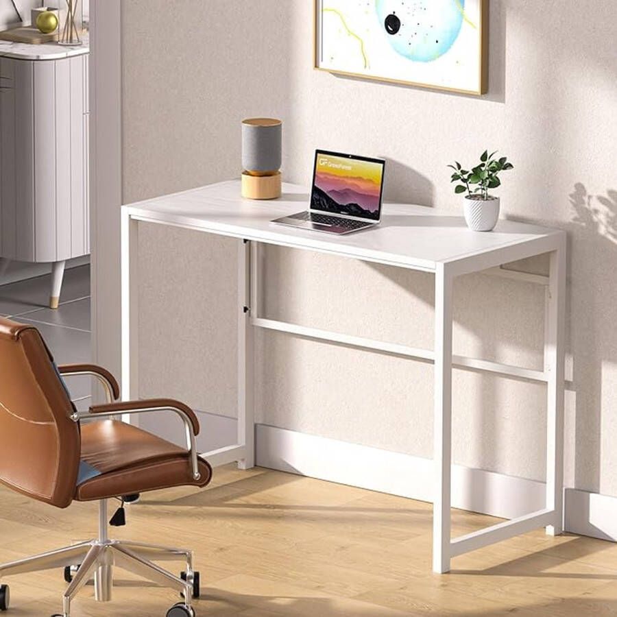 PolkaHome monitorstandaard pc-tafel gamingtafel voor thuiskantoor Bureau computertafel 48D x 100W x 77H centimetres