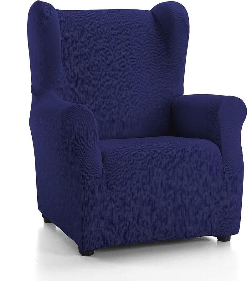 Mooie marineblauwe hoes voor oorfauteuil Jacquard stof machinewasbaar