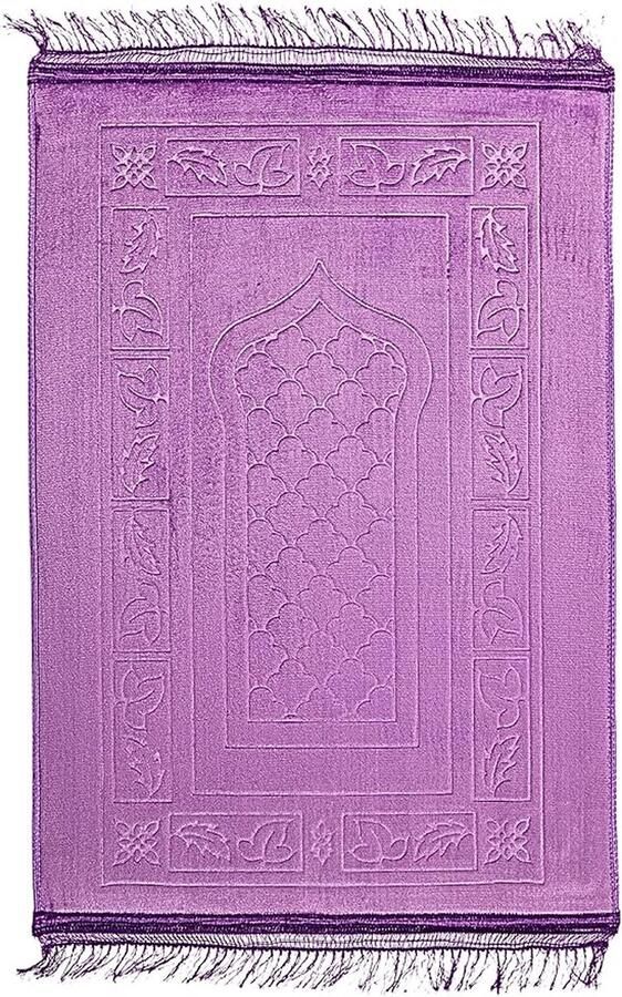 Moslim gebedsmat voor islamitisch gebed dikke en comfortabele moslim gebedsmat voor moslim mannen en vrouwen zeer dikke mat Paars