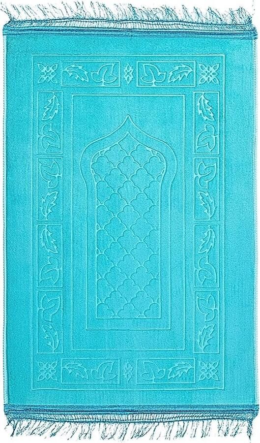 Moslim gebedsmat voor islamitisch gebed dikke en comfortabele moslim gebedsmat voor moslim mannen en vrouwen zeer dikke mat Turquoise