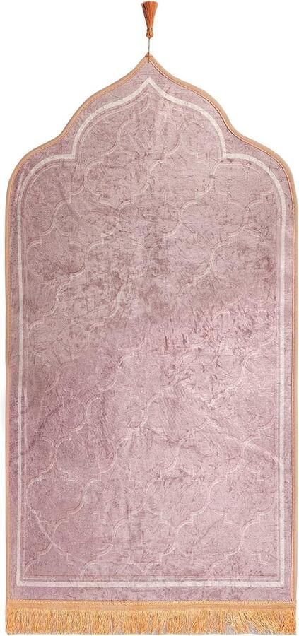 Moslim gebedstapijt islamitische gebedsmat voor moslim gebeden ramadan cadeau voor mannen vrouwen Turkse zak-bedtapijt 60 x 110 cm dik Sajadah fluwelen tapijt