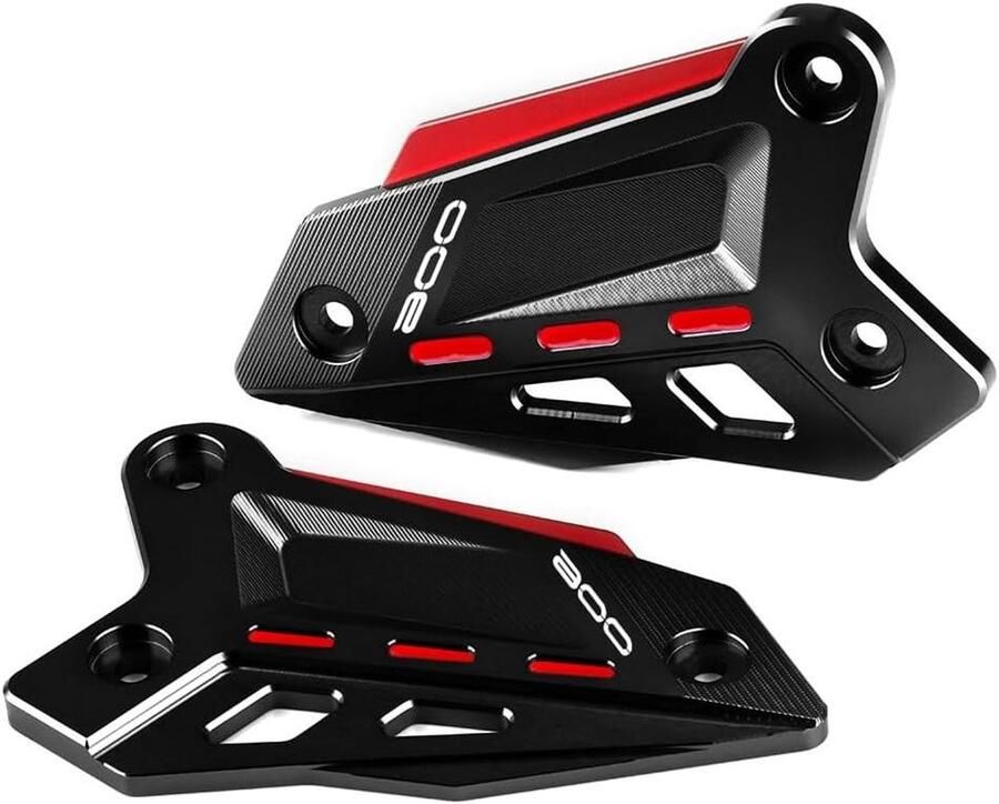 Motorcycle CNC Footrest Pedal Protector Foot Peg Heel Plates Guard Cover for Kawasaki Z900 2018-2025 Z900SE 2022-2025 (Black Red)