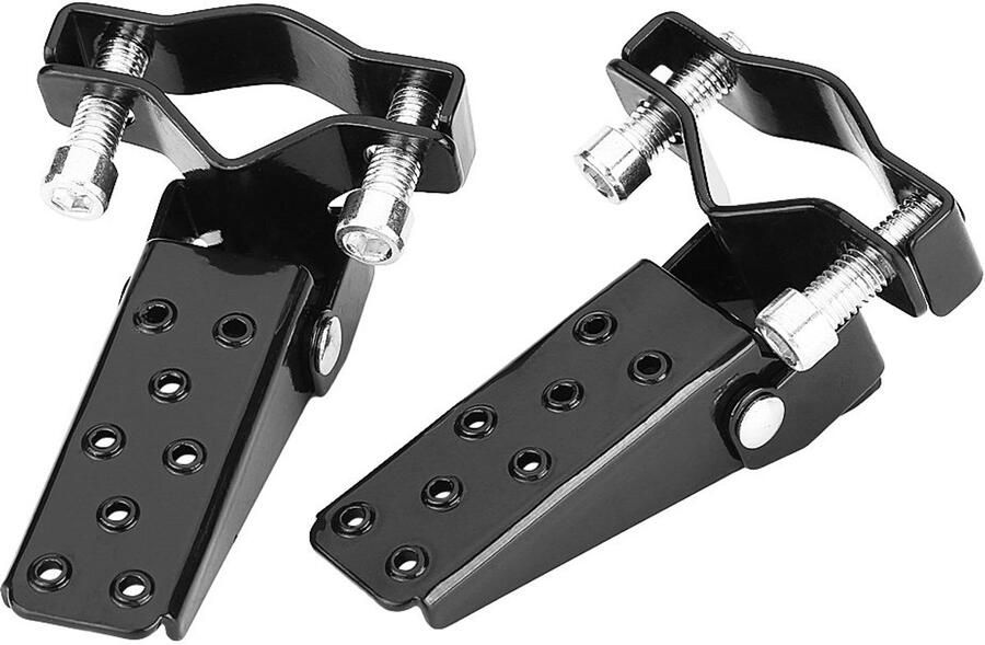 Motorfiets Dually Highway Pegs voetsteunpedalen voetsteunen zwart-Repose Pied Velo Universel