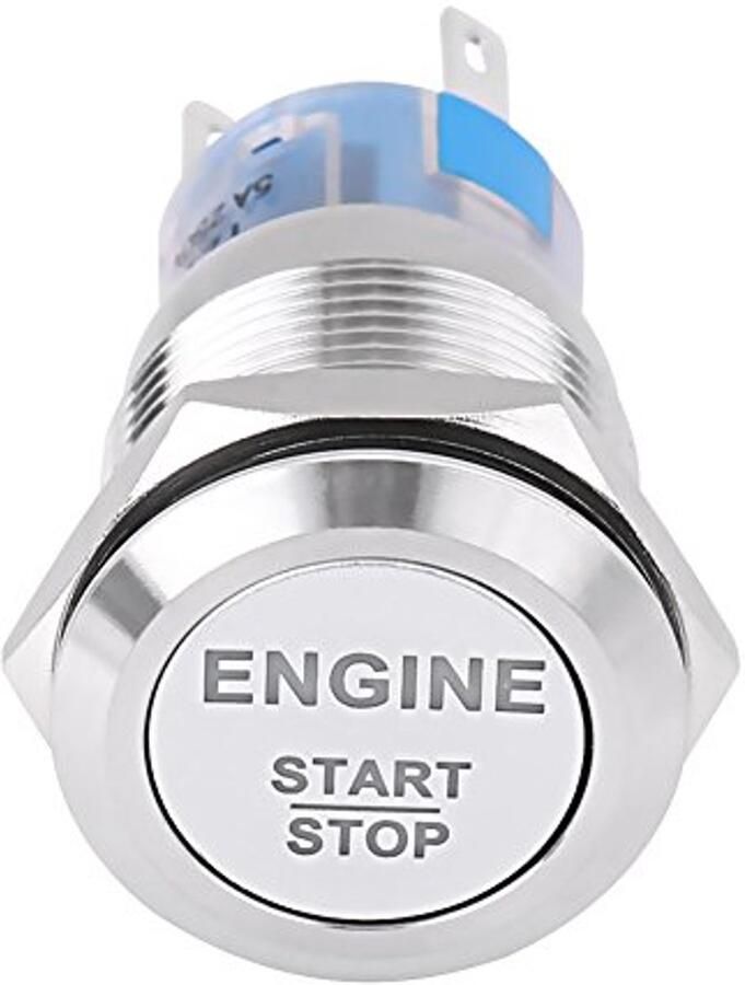 Motorstart stop drukknop 12 V auto motorstart universeel voertuig ontstekingsstarter interieur en exterieur van motorvoertuigen-Bouton Poussoir Start Engine