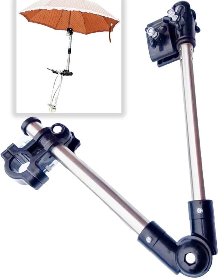 Mountainbike roestvrijstalen paraplubak 180° verstelbare paraplubak universele parapluclip voor golfkar strandstoel kinderwagen standaard terras vissen fietsaccessoires