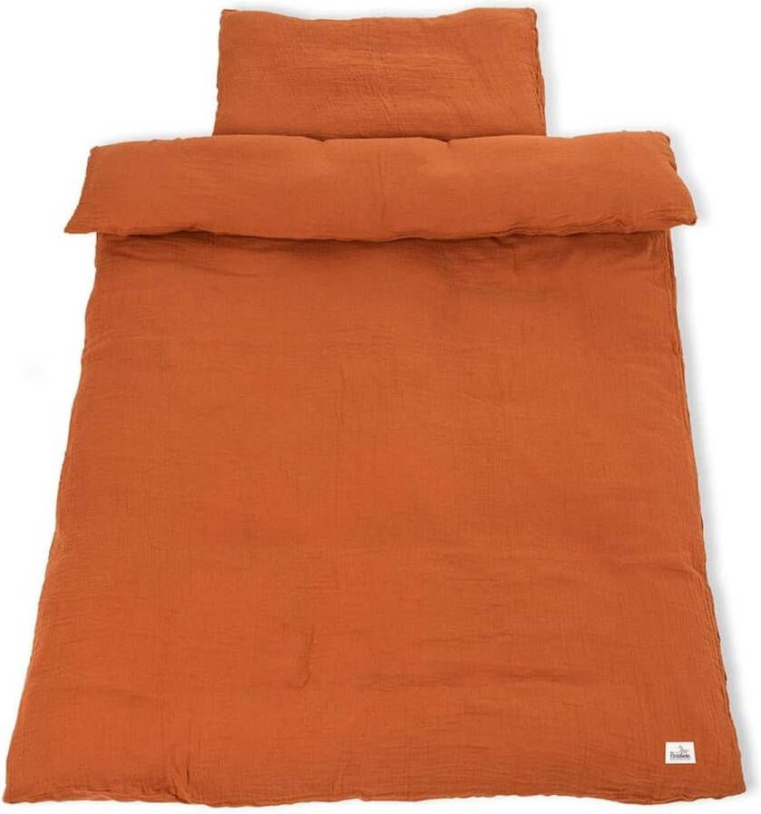 Mousseline beddengoed voor kinderbedden rood 2-delig eenheidsmaat