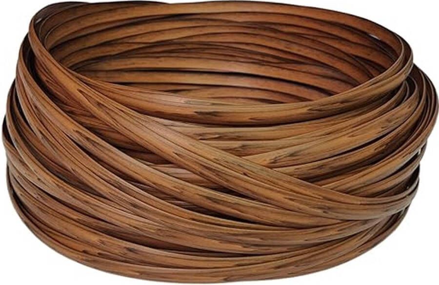 Multi Bruin PE Rotan Strip voor Outdoor Rotan Meubels Reparatie Houtnerf Plastic Rieten voor Terrasmeubilair Herstel (8mm 65m)