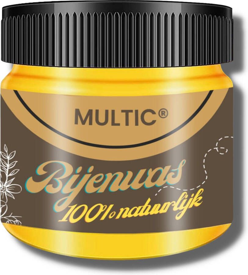 MULTIC Bijenwas voor Meubelonderhoud 1x80g Natuurlijke Bijenwas voor Houtverzorging Waterdicht en Bestendig voor Onderhoud en Bescherming van Houten Meubels Boenwas voor Meubels Antiekwasmiddel Bijenwas voor Eikenhout Donker