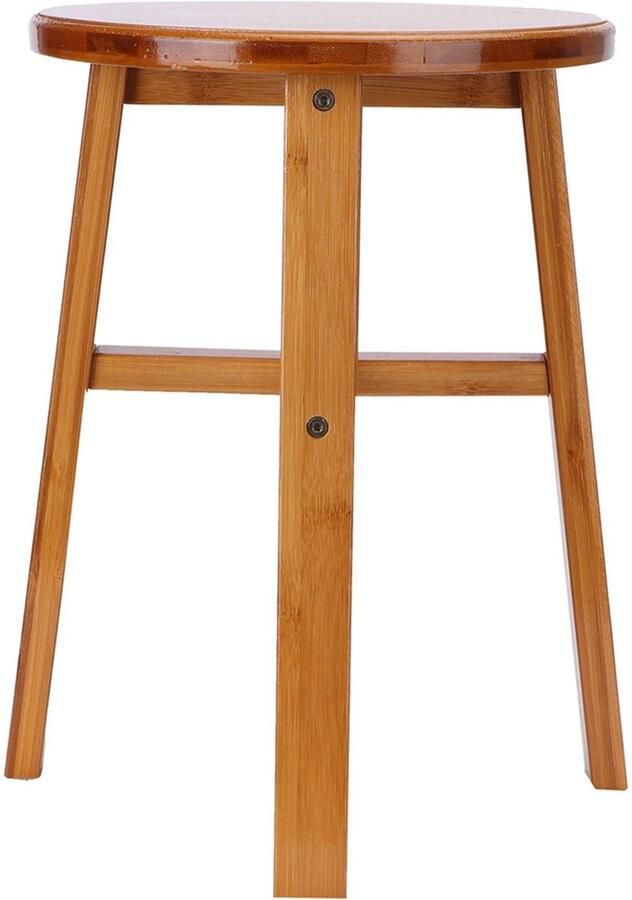 Multifunctional Small Bamboo Stool Footrest Stool Shower Low Sofa for Home Living Room Bathroom Supplies(M Round)
