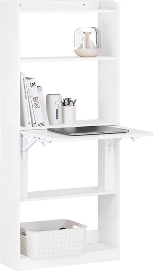 Rootz Living Rootz Multifunctioneel Bureau Laptopbureau Plank 5 Planken Opslagruimte 64cm x 145cm x 58cm PB(E1) Materiaal