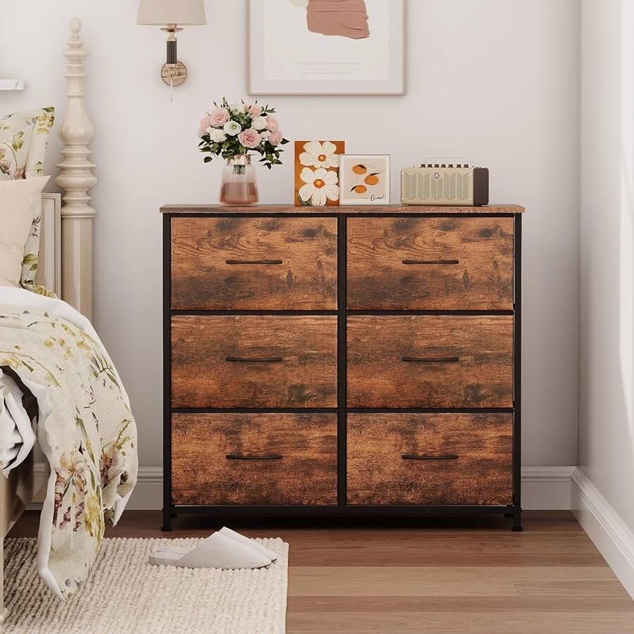 Multifunctioneel dressoir opbergkast met 6 laden stijlvol en praktisch 1 stuk