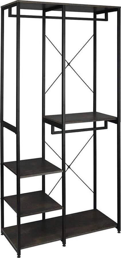 Rootz Living Rootz multifunctioneel kledingrek kledingkastorganizer kledingdisplay voldoende opbergruimte veelzijdig ontwerp duurzame constructie 90 cm x 40 cm x 204 5 cm