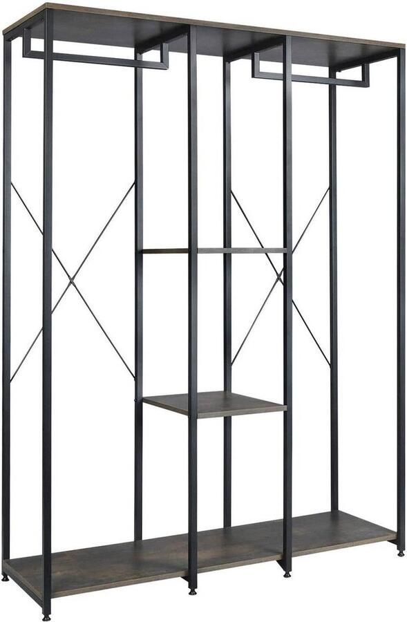 Rootz Living Rootz multifunctioneel kledingrek kledingkastorganizer opbergplank voldoende ruimte verbeterde stabiliteit hoogwaardige materialen 120 cm x 40 cm x 167 cm