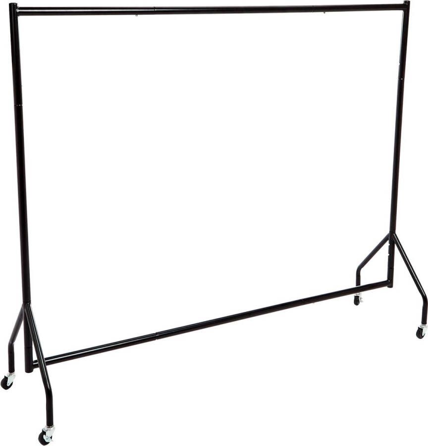 Kledingrek zwart 182 x 152 m Ruimtebesparend en stevig Kledingrek - Foto 3