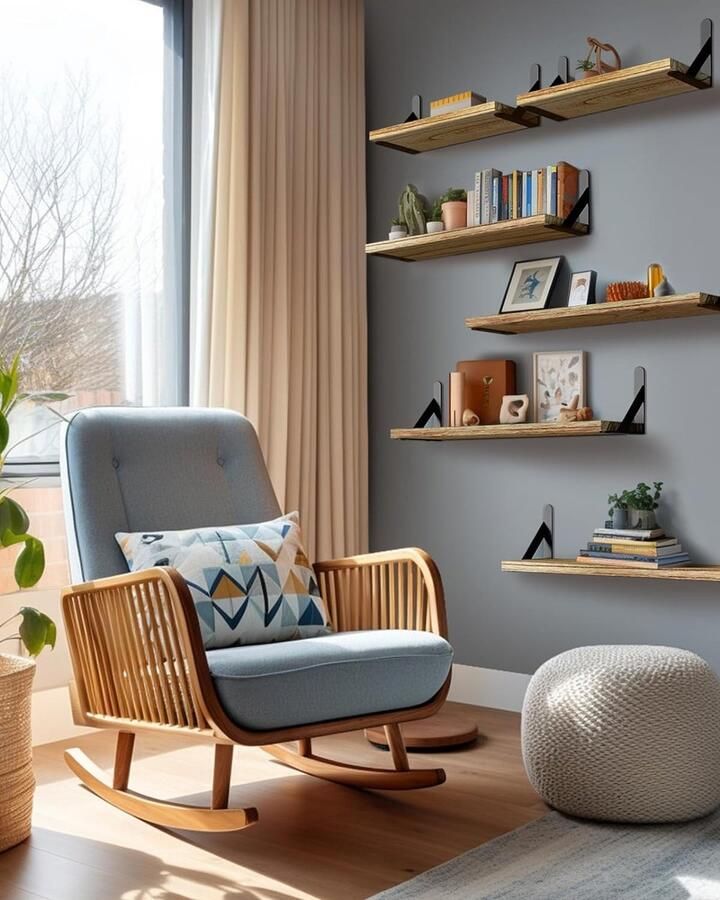 Multifunctioneel Wandrek planken set van 6 Bruin