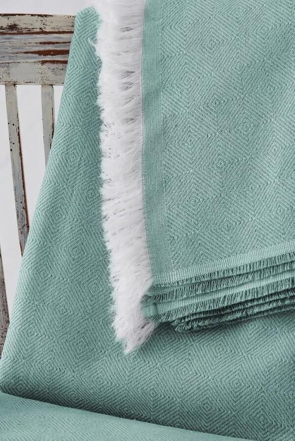 Multifunctionele Bedsprei voor 2-zitsbank en Bed 180x285 cm Aquamarijn