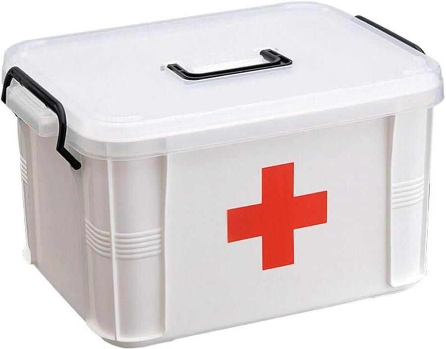 Multifunctionele familie EHBO-kit Opbergdoos voor plastic medicijnen voor thuis reizen auto en slaapzalen