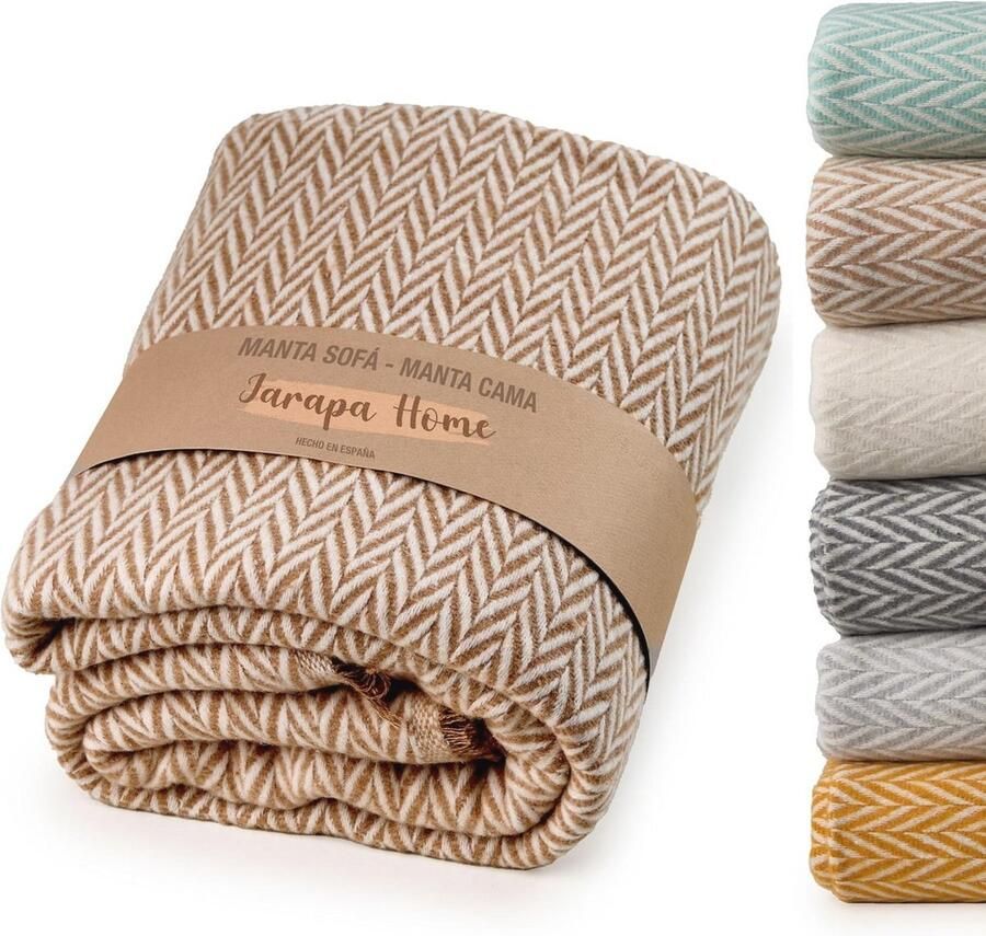 Multifunctionele Katoenen Deken voor Tweepersoonsbedden Ideaal als Dekbed of Plaid (230 x 260 cm)