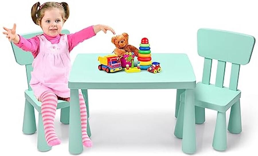 Multifunctionele kindertafel en stoelen set voor 1-7 jaar
