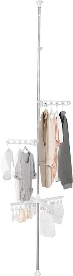 Multifunctionele Kledingstandaard Ruimtebesparend 1 stuk Ivoor Roestvrij staal