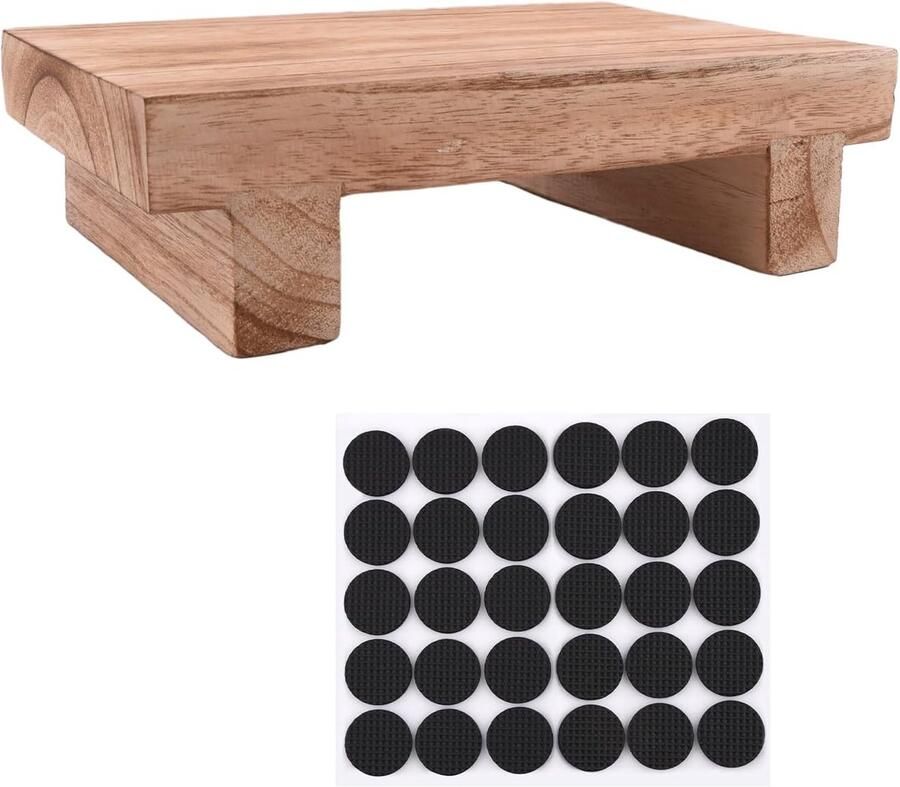 Multifunctionele kruk van massief hout stabiel en veelzijdig 1 stuk 25 x 18 x 7 cm