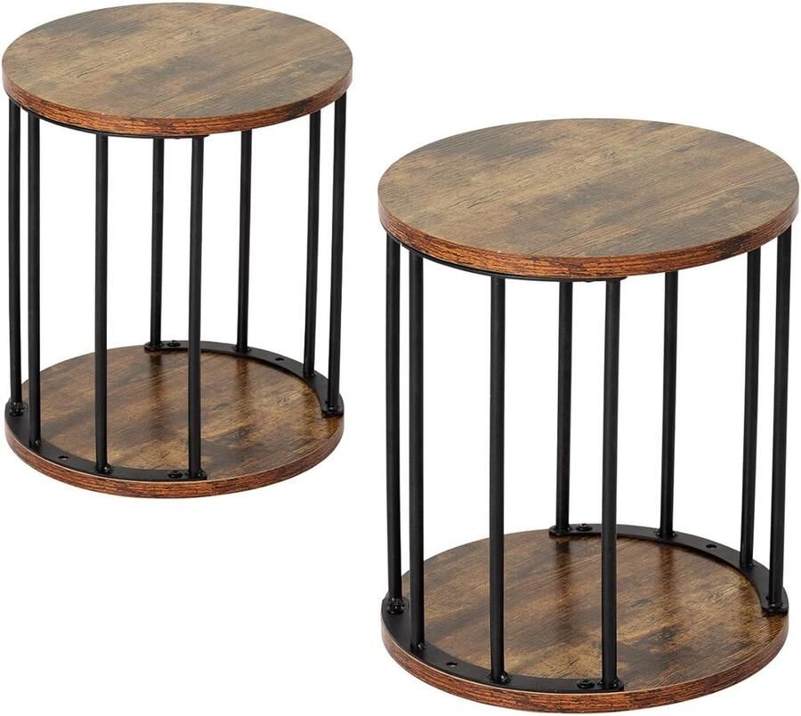 Multifunctionele Opstapkruk Antislip Houten en Metalen Frame 1 stuk