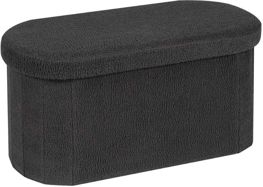 Multifunctionele Opvouwbare Kruk Geschikt voor Alle Leeftijden Stijlvolle Bouclé-stof 1 stuk