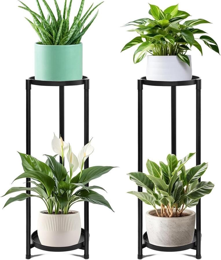 Multifunctionele Plantenstandaard met 2 Etages voor Binnen en Buiten