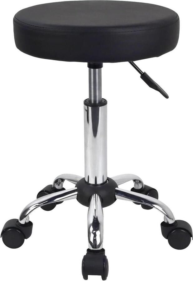 Multifunctionele rolkruk verstelbaar 1 stuk zwart met wielen