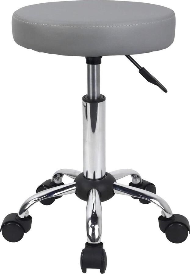 Multifunctionele rolkruk verstelbare tekenkruk 1 stuk grijs met wielen