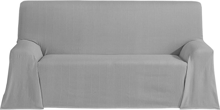 Multifunctionele sprei 230 x 260 cm Lichtgrijze decoratieve sprei voor bank en bed