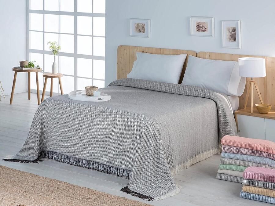 Multifunctionele Sprei en Plaid voor Bed en Bank Comfortabel en Zacht 180 x 260 cm Hemelsblauw