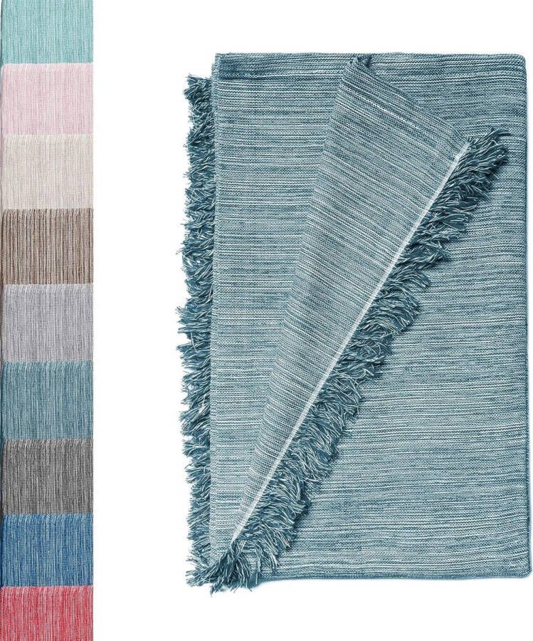 Multifunctionele sprei; plaid bank bedsprei katoenen deken dekbed zijde van katoen banken en andere vezels sprei voor bank stoel & bed (heidegroen 07 180x260 cm)