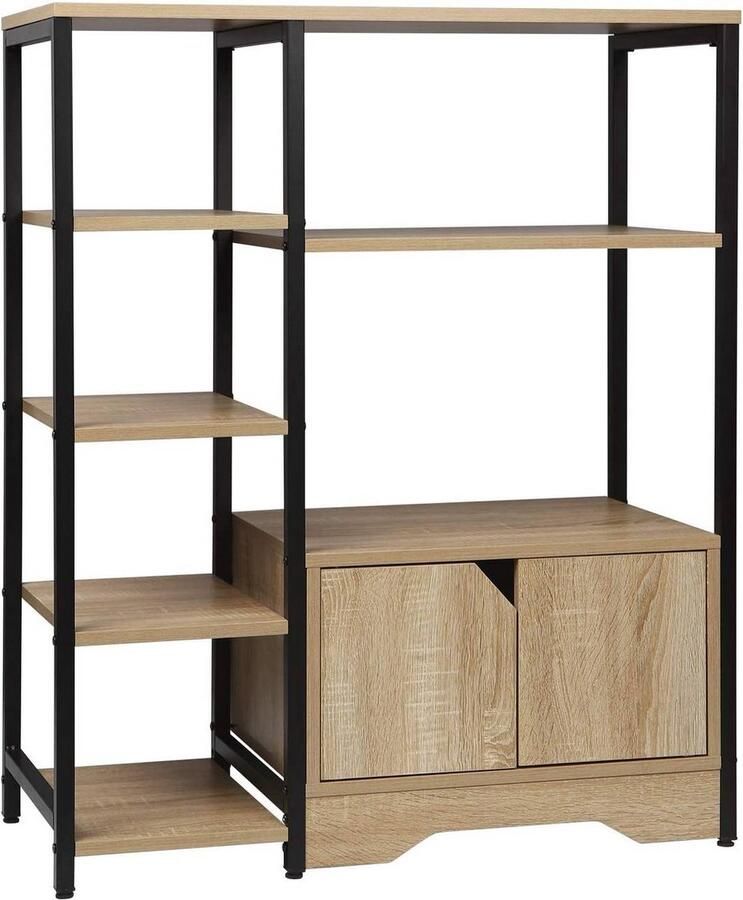 Rootz Living Rootz multifunctionele staande plank boekenkast opbergorganisator grote capaciteit duurzame constructie milieuvriendelijk 80 cm x 35 cm x 97 cm