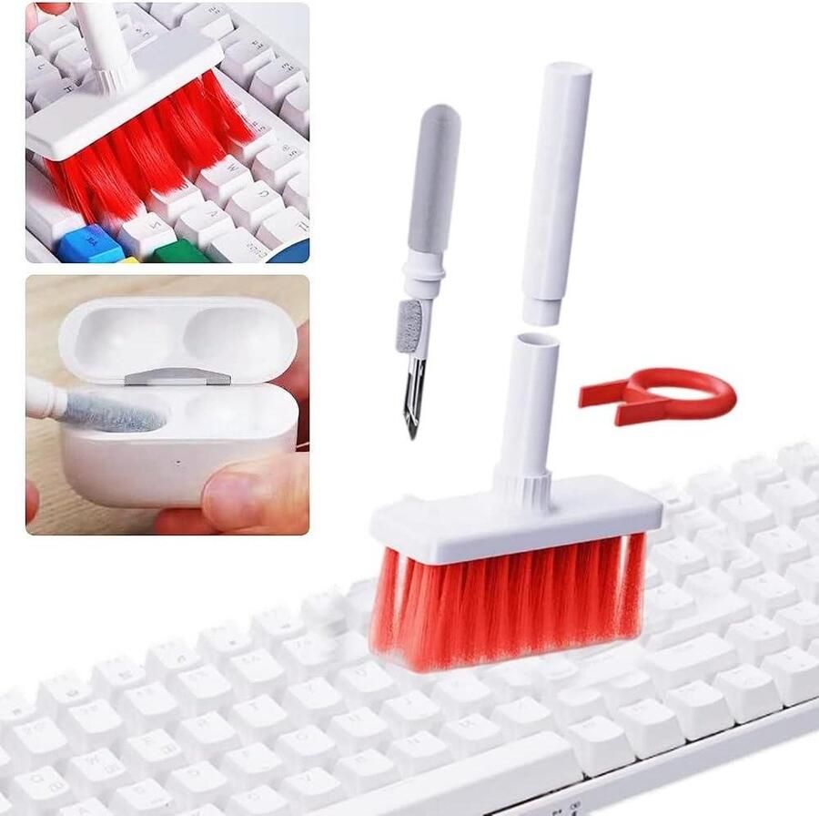 Multifunctionele toetsenbordreinigingsset 5 in 1 set Reinigingsborstel voor toetsenbord Toetsenbordreinigingskit Toetsenbordreiniger
