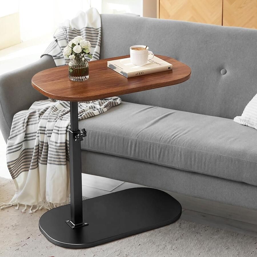 Multifunctionele Verstelbare C-vormige Bijzettafel voor Compacte Ruimtes en Comfortabele Gebruiksopties