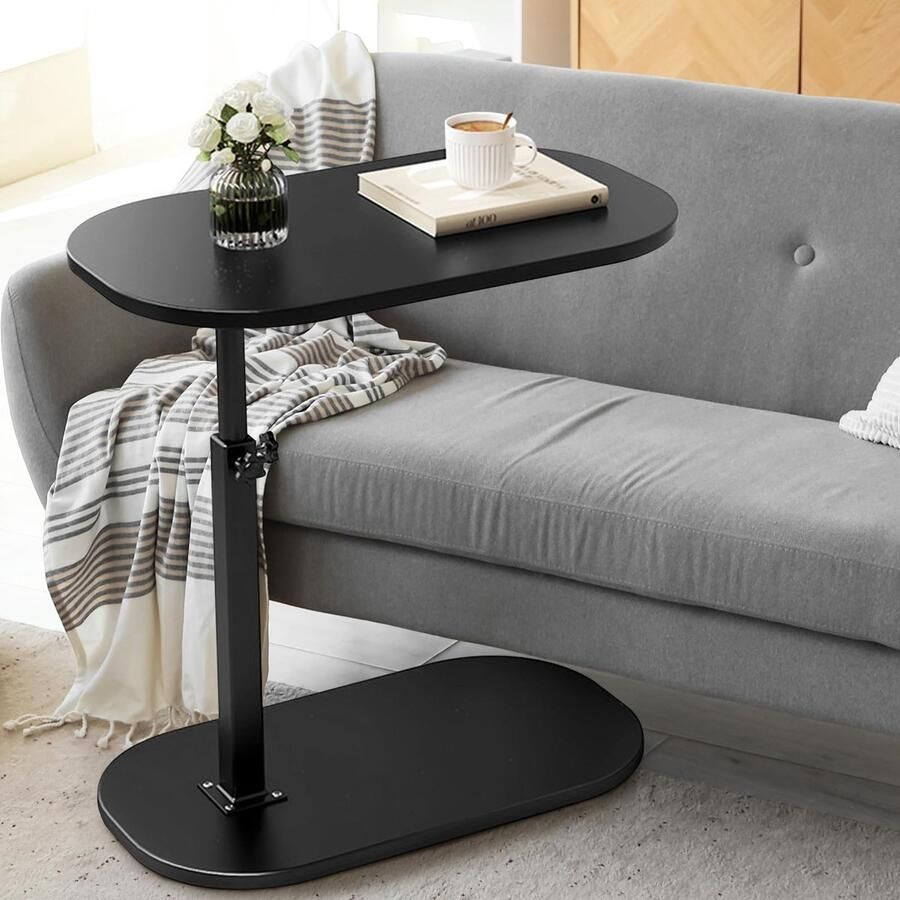 Multifunctionele Verstelbare C-vormige Bijzettafel voor Compacte Woonruimtes en Slaapkamers