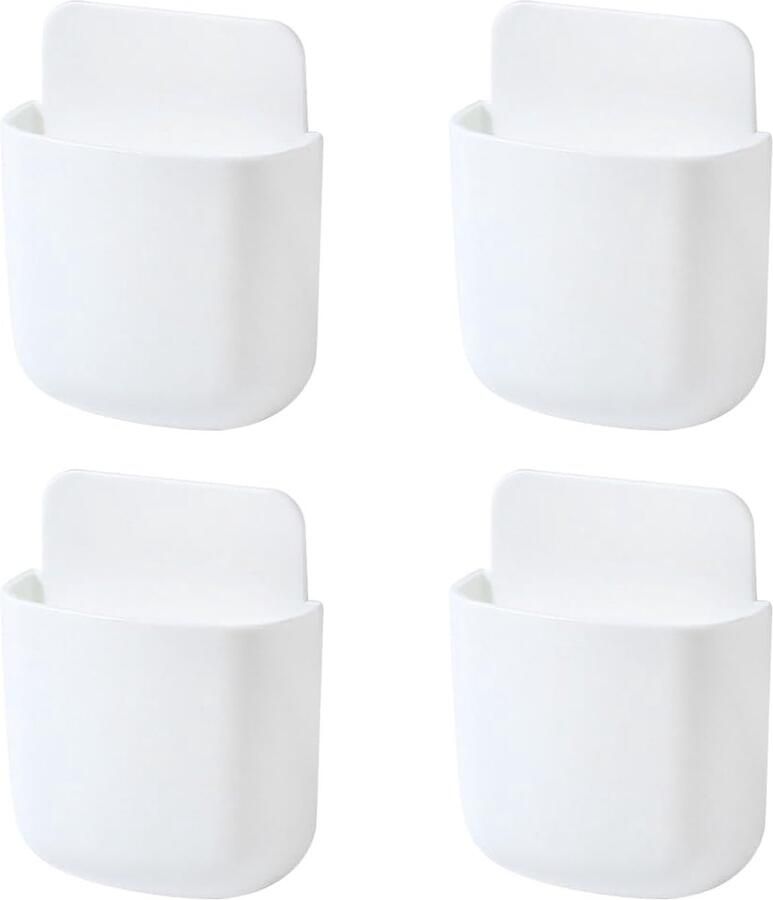 Multifunctionele Zelfklevende Wandopbergdoos voor Afstandsbediening en Telefoon Set van 4 Stuks