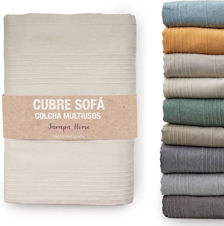 Multifunctionele Zomersprei voor Banken en Bedden Ecru 140 x 180 cm